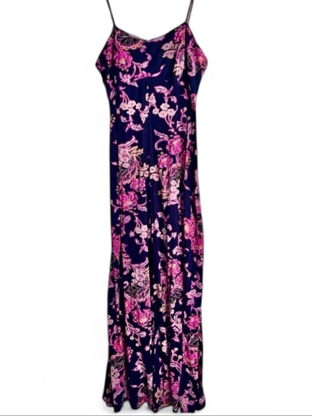 Vintage 60s/70s Handmade Psychedelic Floral Maxi Dress SZ M